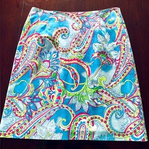 Summery modern paisley skirt